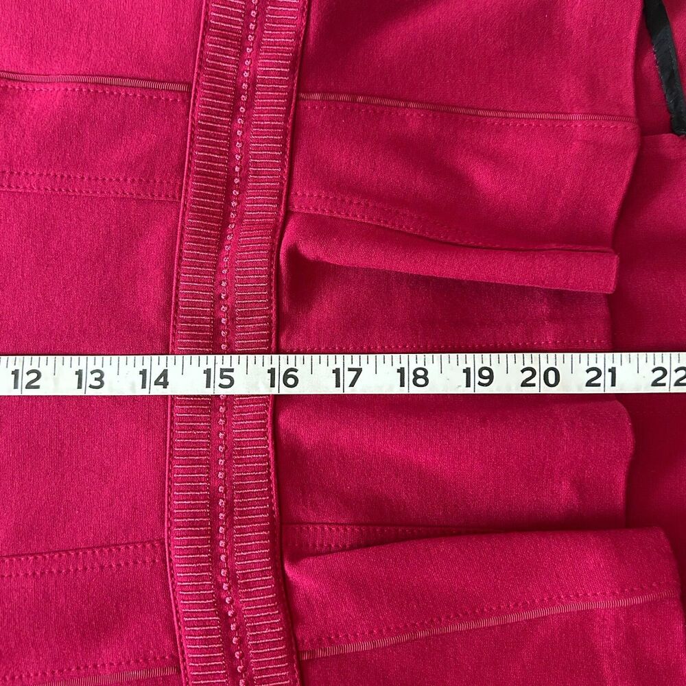 Red Military Jacket Womens 10 Structured Peplum Button White House Black Market - Picture 13 of 13